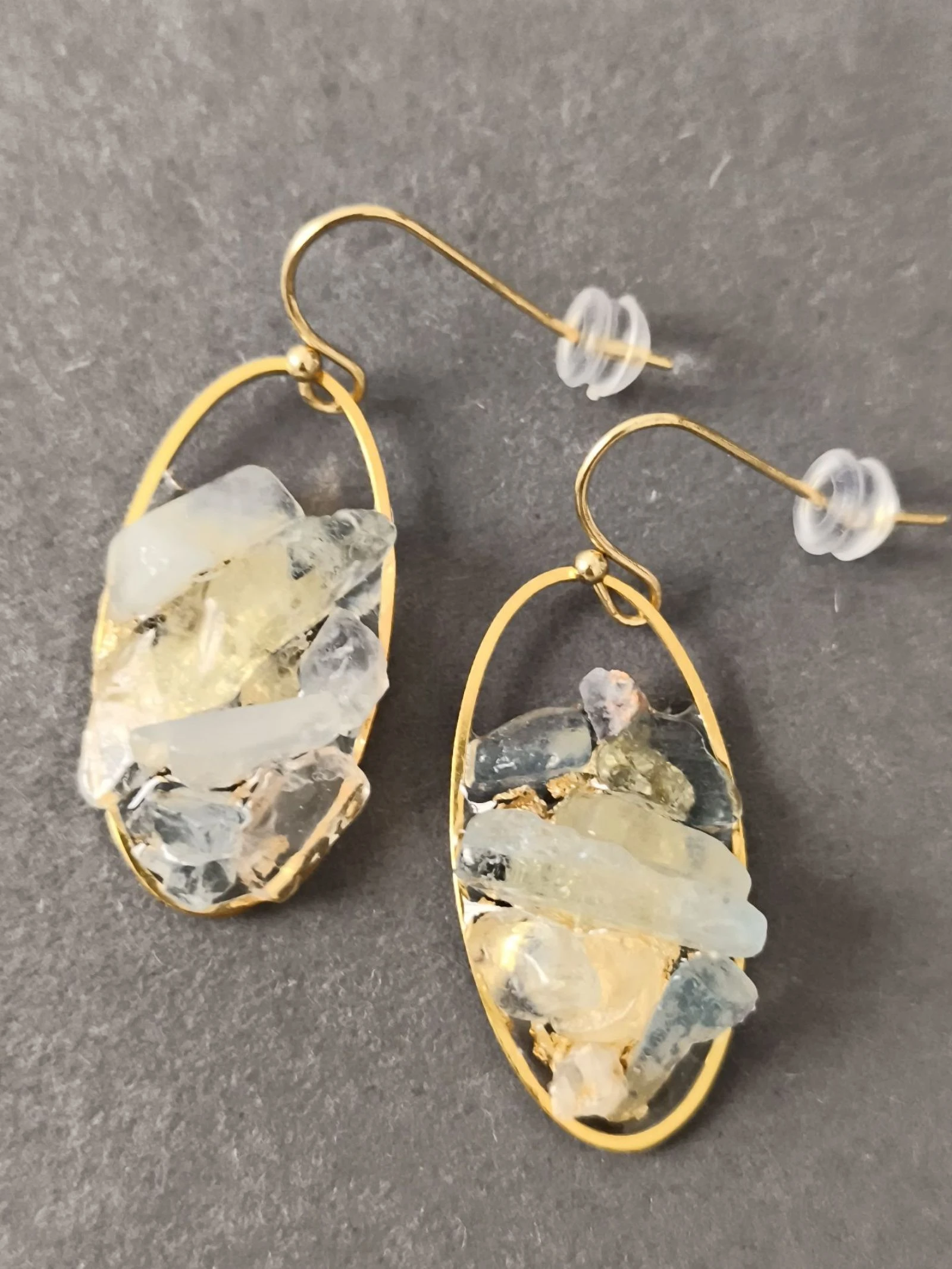 Boucles d'oreilles aigue marine 